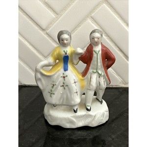 Occupied Japan Stamped VTG Victorian Colonial Courting Couple 3.5" Figurine